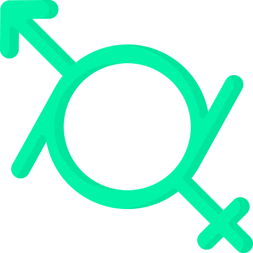 Gender fluid gender woman signs icon