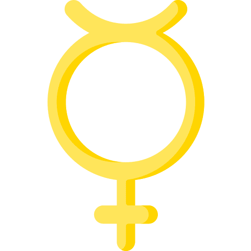 Hermaphrodite mercury symbol homosexual icon