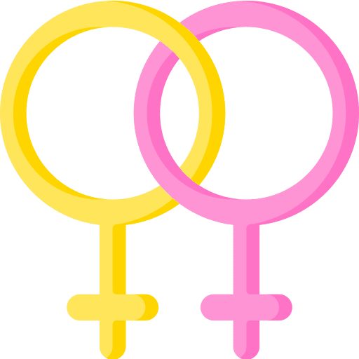 Lesbian woman shapes shapes and symbols icon