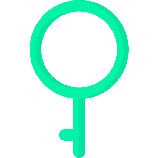 Demigirl gender signs symbol icon