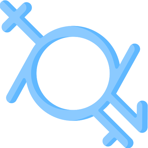 Gender fluid shapes and symbols signs demiboy icon