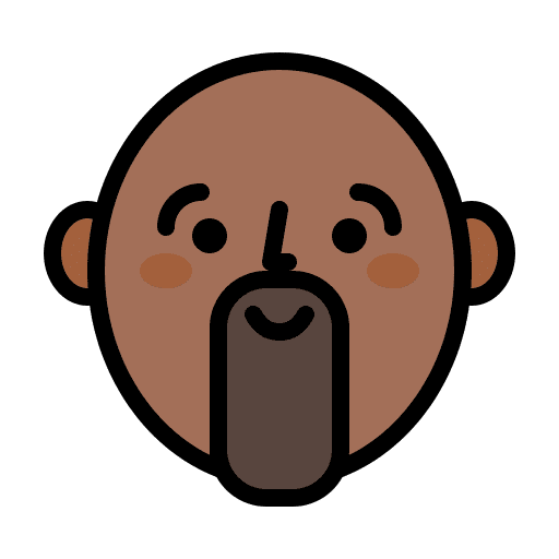 Man bald feelings emoji icon