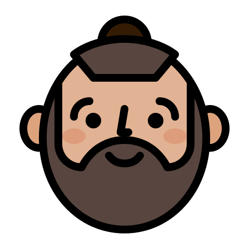 Man feelings emoticons beard icon