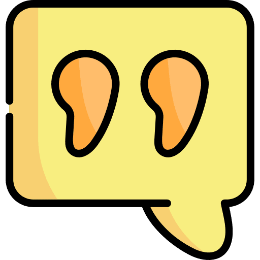 Inverted commas logo communications logotype icon