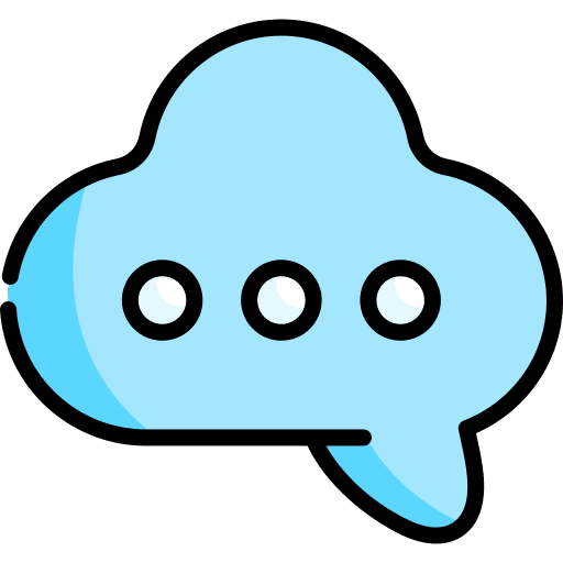 Speech bubble word message chat icon