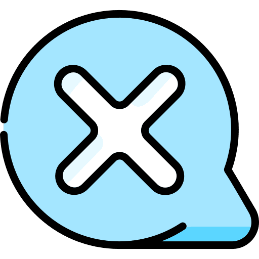 Speech bubble chat forbidden speech bubble icon