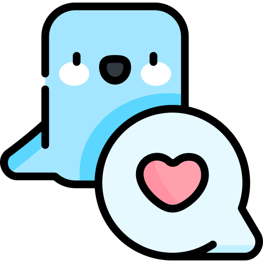 Speech bubble communications love chat icon