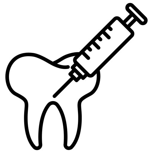 Anesthesia syringe mouth anesthesia icon