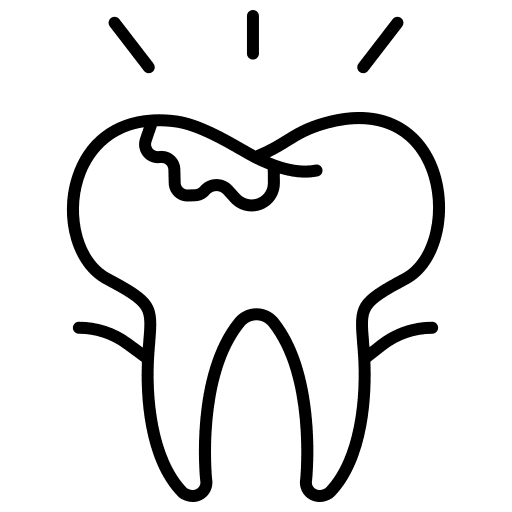 Decayed caries dentist decay icon