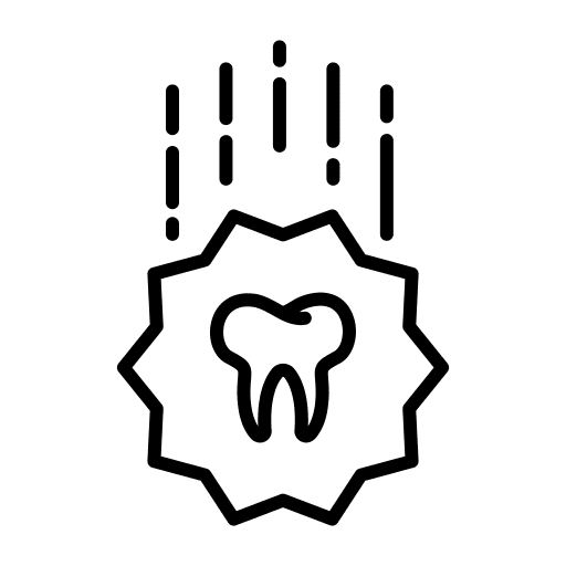 Dental healthcare and medical dental molar icon