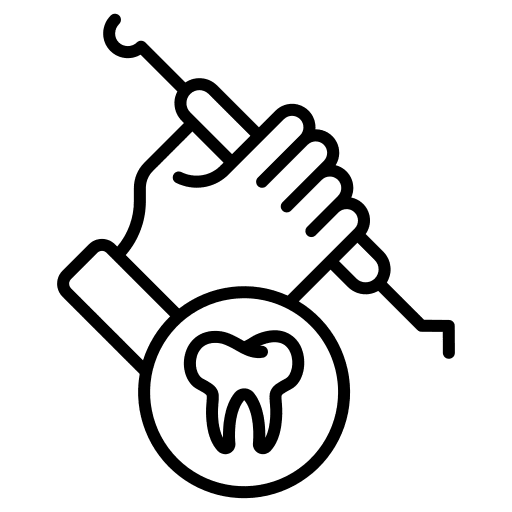 Dental probe tooth hygiene dental icon