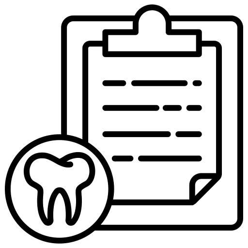 Dental record dental record healthcare and medical dental care icon