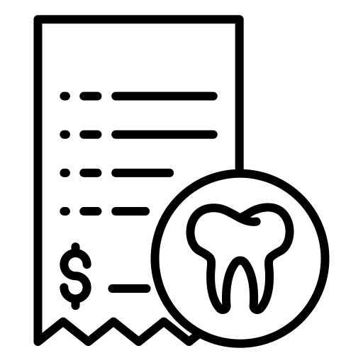 Invoice receipt payment dentist icon