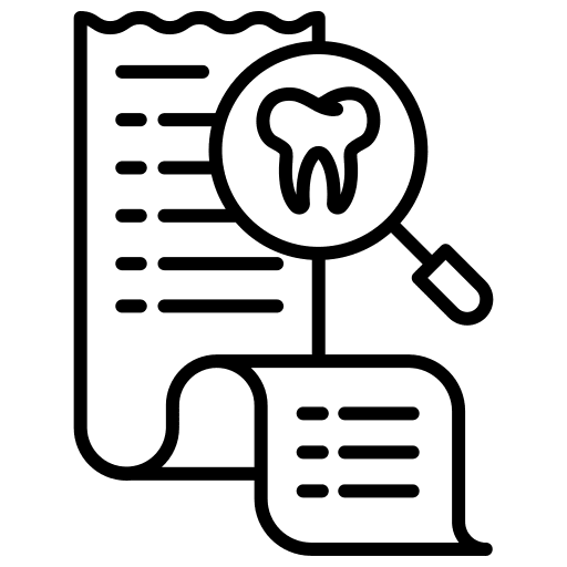 Invoice business and finance invoice dentist icon