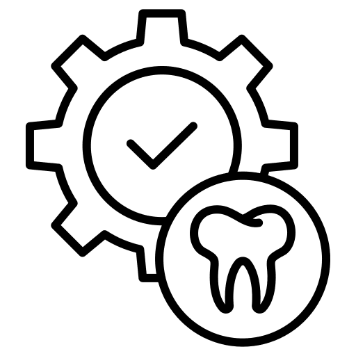 Process dentist health care molar icon