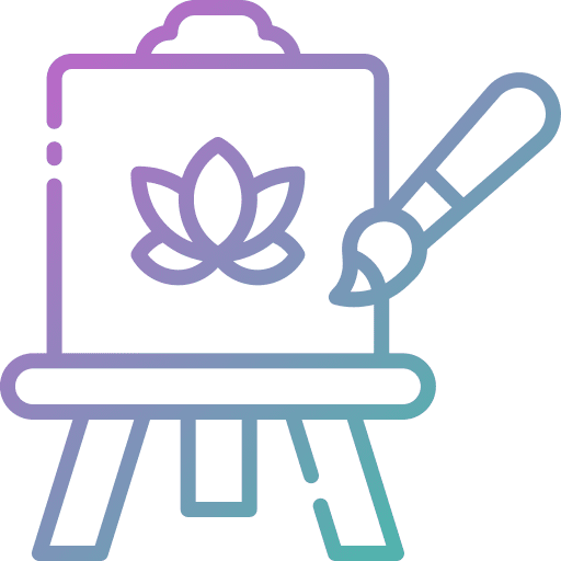 Art therapy art therapy drawing paint icon