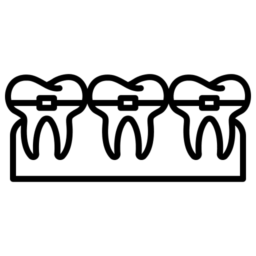 Braces dentist mouth teeth icon