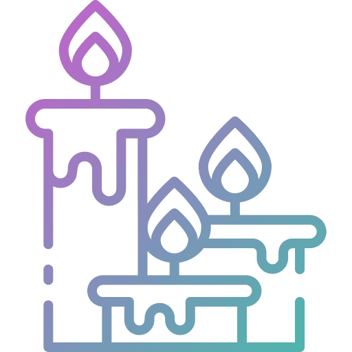 Candle fire burning illumination icon