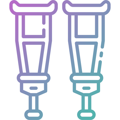 Crutches crutches injury tools and utensils icon