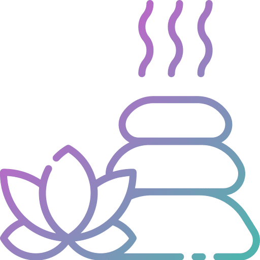 Lithotherapy food beauty stones icon