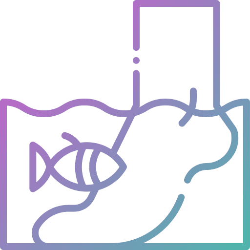 Fish spa treatment fish relax icon