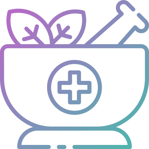 Herbal natural therapy treatment icon