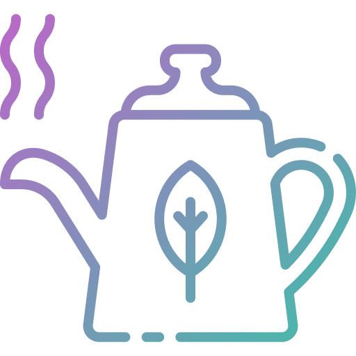 Herbal tea wellness kettle herbal tea icon