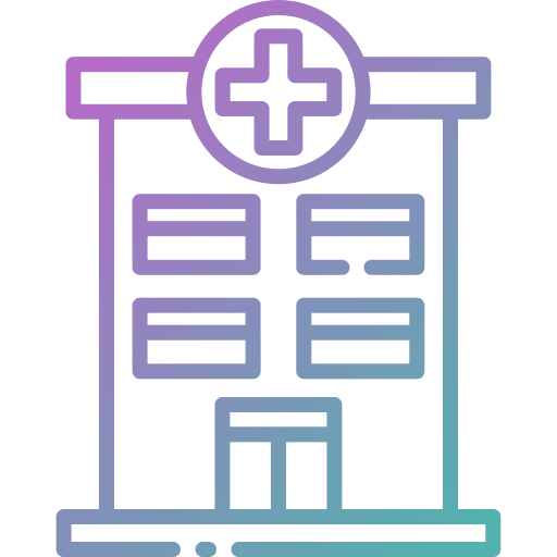Hospital urban architectonic health clinic icon