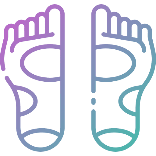 Reflexology medical wellness feet icon