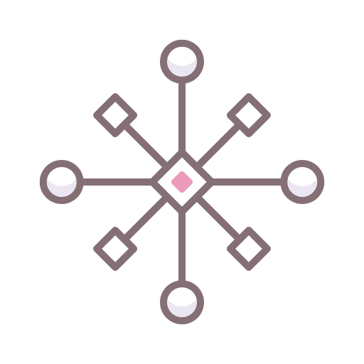 Channel circles squares shapes icon