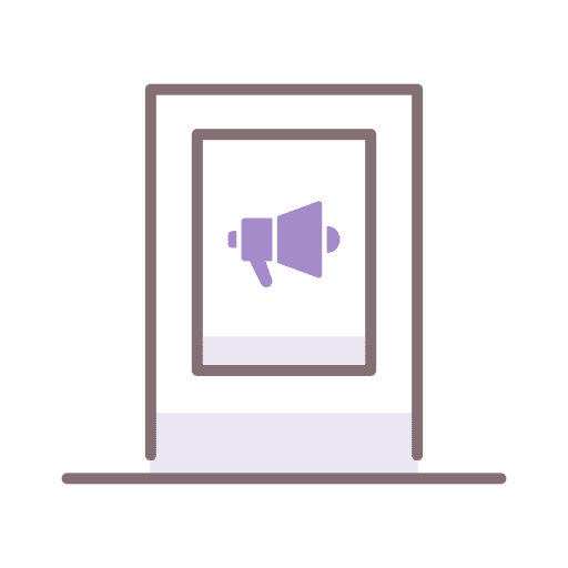 Dooh dooh marketing megaphone icon