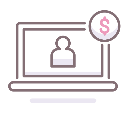 Cost per engagement coin cost per engagement user icon