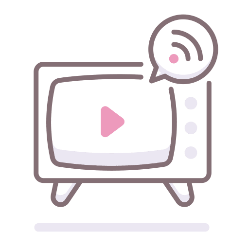 Tv monitor wifi internet icon