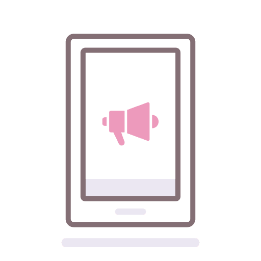 Marketing smartphone megaphone marketing icon