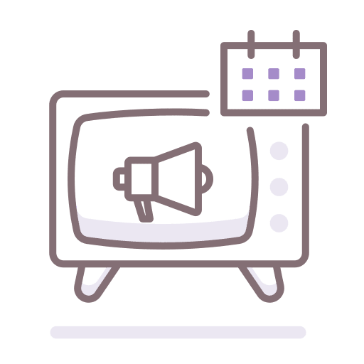 Television calendar advert marketing icon
