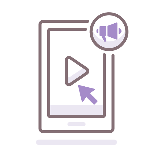Advert marketing ad smartphone icon