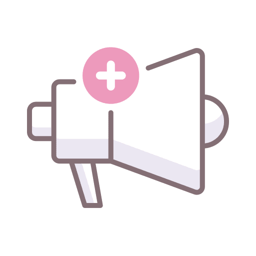 Advert marketing plus announcement icon