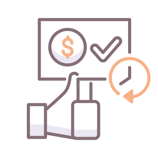 Bidding bidding dollar time icon