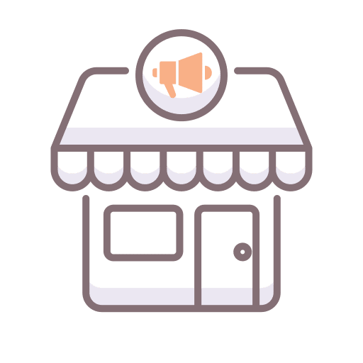 Commerce commerce megaphone shop icon