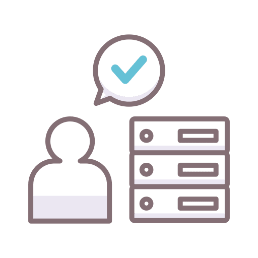 Database network customer base user icon