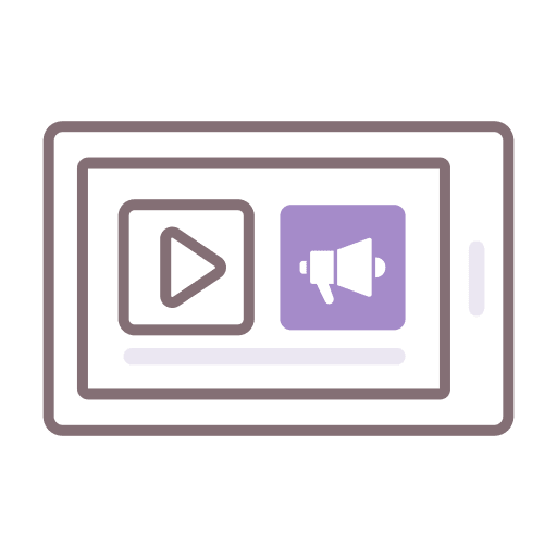 Pop up electronics play pop up icon