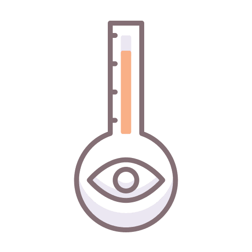 Thermometer business sight analysis icon