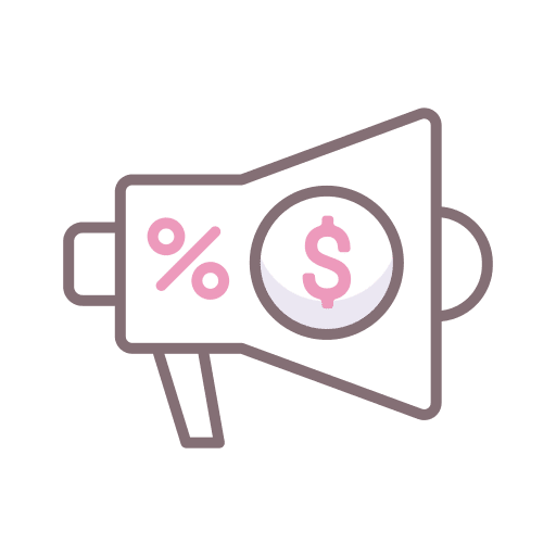 Advert advert marketing percentage icon