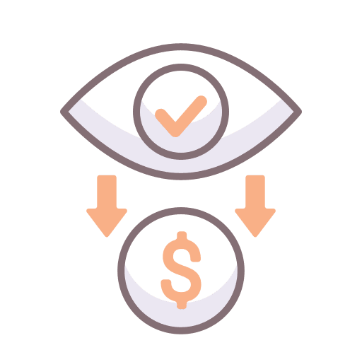 Cost money eye dollar icon