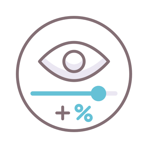 Eye percentage marketing analysis icon