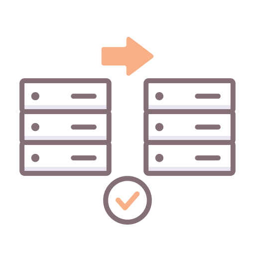 Second party data checkmark database computer icon