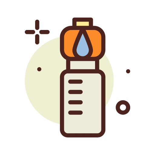 Water food bottle wellness icon