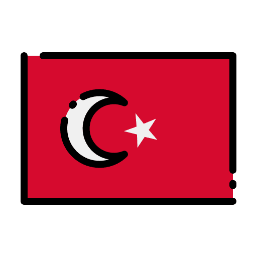 Turkey flag world nation icon