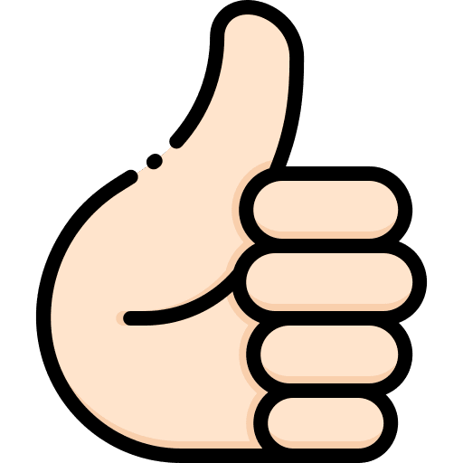 Like hands and gestures thumb up inclusive icon