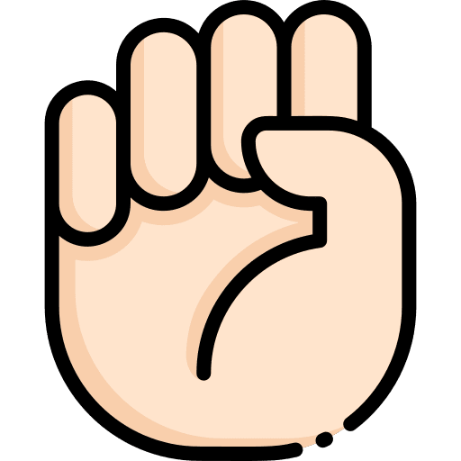 Letter e hands inclusive sign language icon